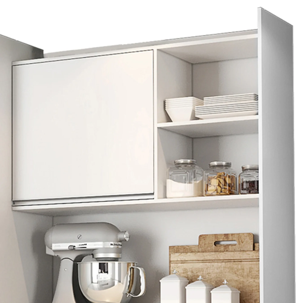 Armário de Cozinha Compacta 160cm 5 Portas Isabel Branco    - AJL Móveis