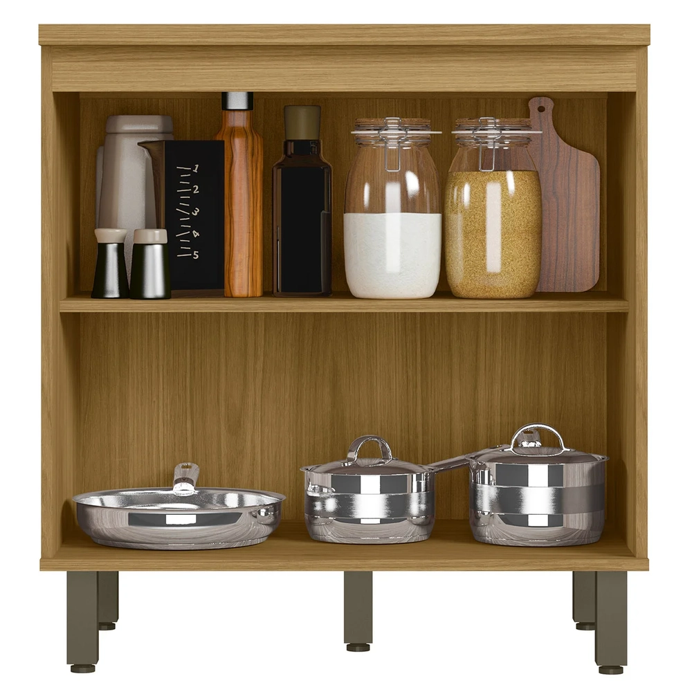 Balcão de Cozinha Para Cooktop 80cm Rita Freijó/Off Acetinado Z44 - Mpozenato