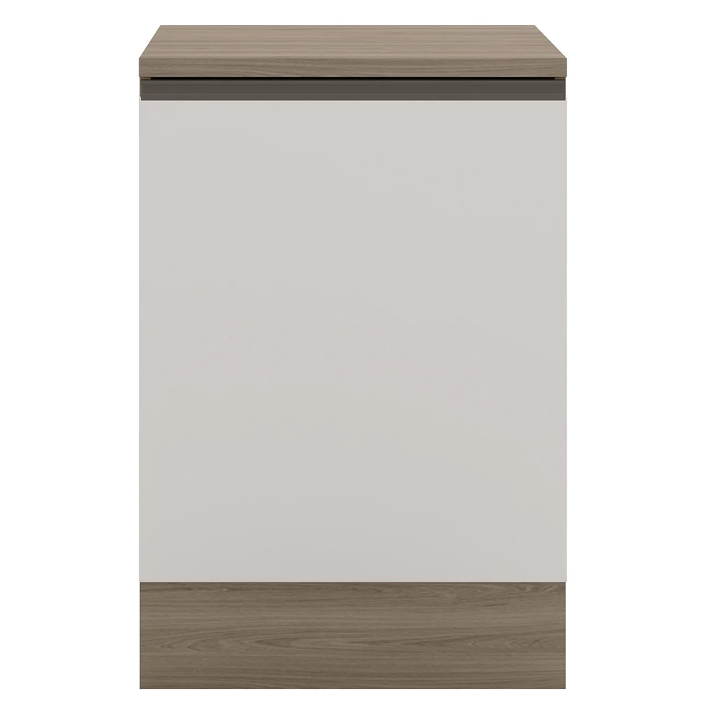 Balcão de Cozinha 58cm 1 Porta Grace Carvalho Oak/Off White Z44 - Mpozenato