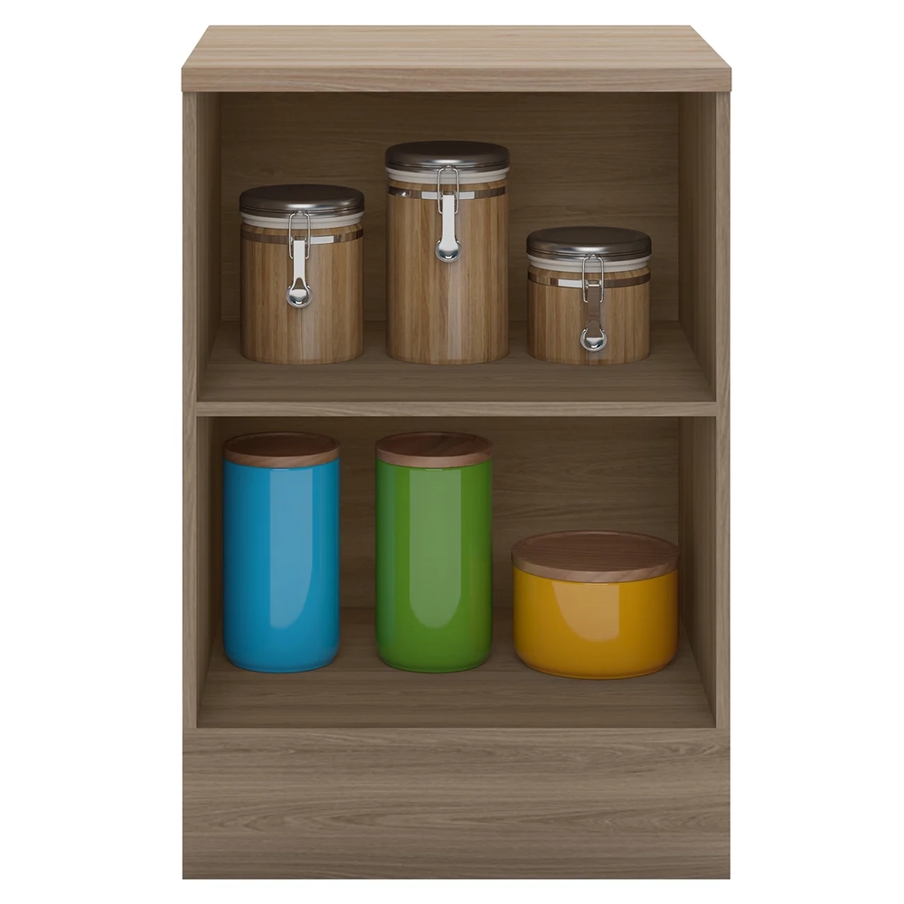 Balcão de Cozinha 58cm 1 Porta Grace Carvalho Oak/Off White Z44 - Mpozenato