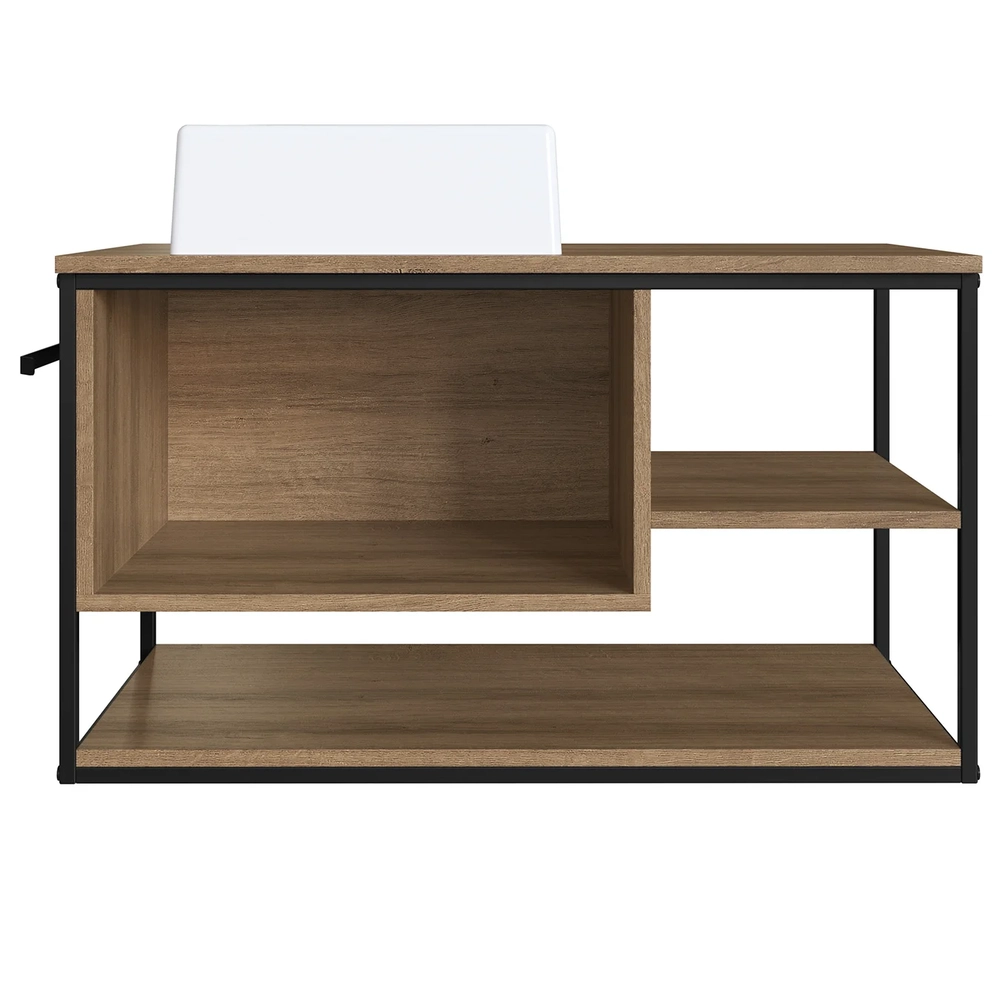 Gabinete de Banheiro Suspenso 80cm com Cuba Yuri Mel Z54 - Mpozenato