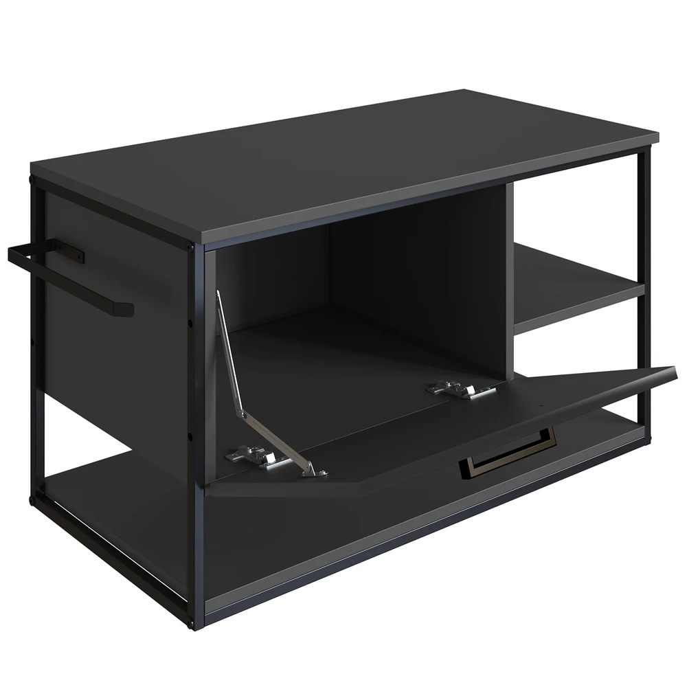 Gabinete de Banheiro Suspenso 80cm com Cuba Yuri Grafite Z54 - Mpozenato