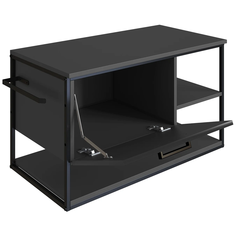 Gabinete de Banheiro Suspenso 80cm Para Cuba Yuri Grafite Z54 - Mpozenato