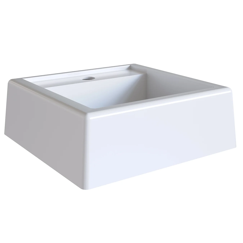 Gabinete Banheiro Suspenso 80cm Cuba Quadrada Ripy Mel/Branco Z54 - Mpozenato