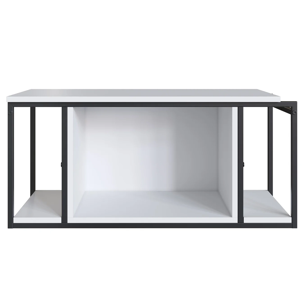 Gabinete Banheiro Suspenso 80cm Cuba Oval Ripy Branco/Preto Z54 - Mpozenato