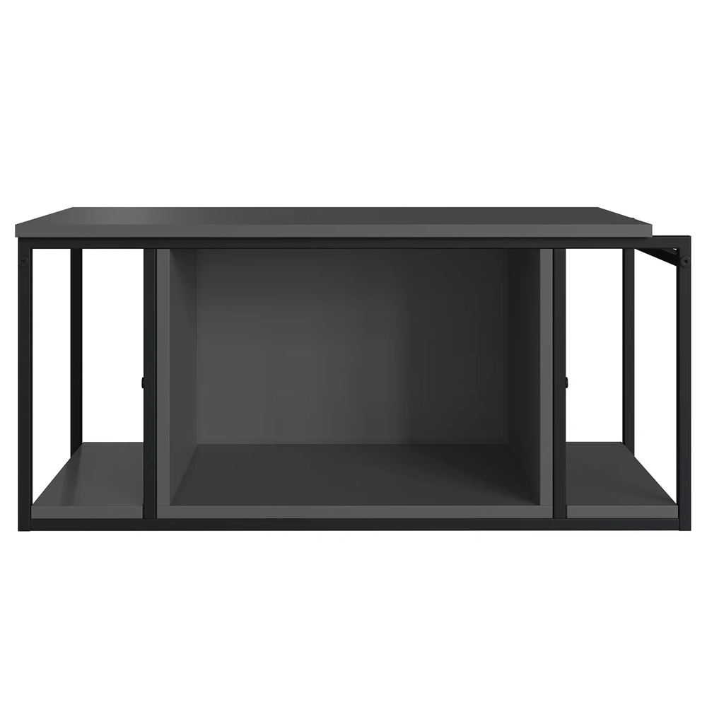 Gabinete Banheiro Suspenso 80cm Cuba Oval Ripy Grafite/Preto Z54 - Mpozenato