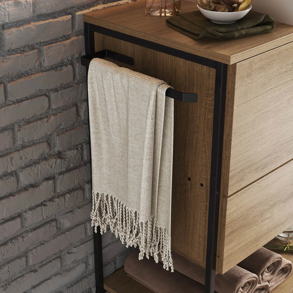 Gabinete de Banheiro 80cm Industrial Para Cuba Satto Mel Z54 - Mpozenato