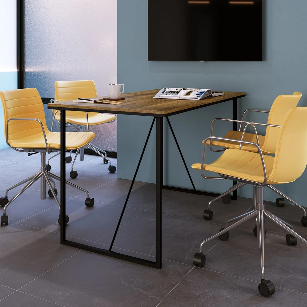 Mesa Escrivaninha Office 135cm Industrial Raven Noce Z54    - Mpozenato