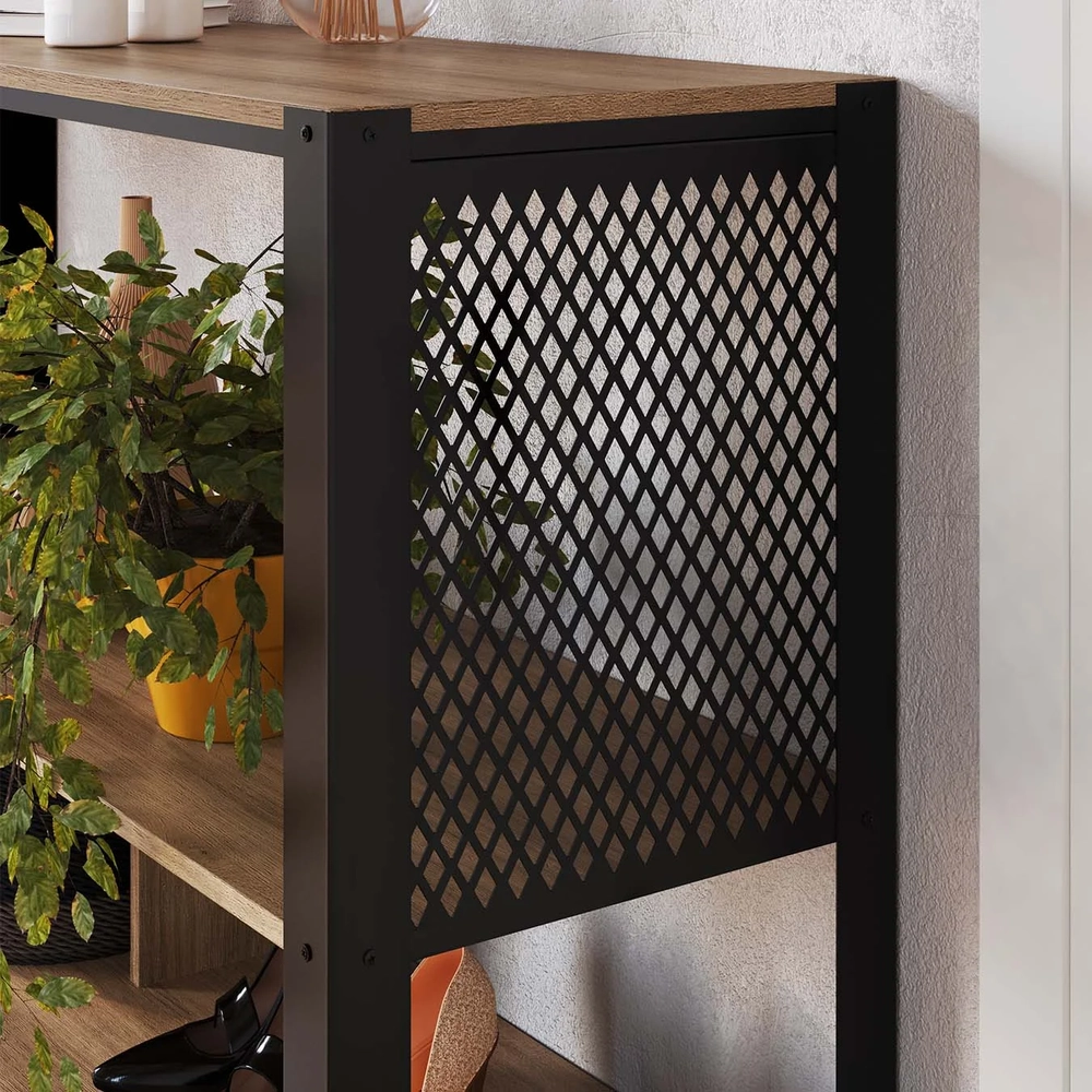 Aparador Industrial Sala de Estar 134cm Telado Rebu Mel Z54 - Mpozenato