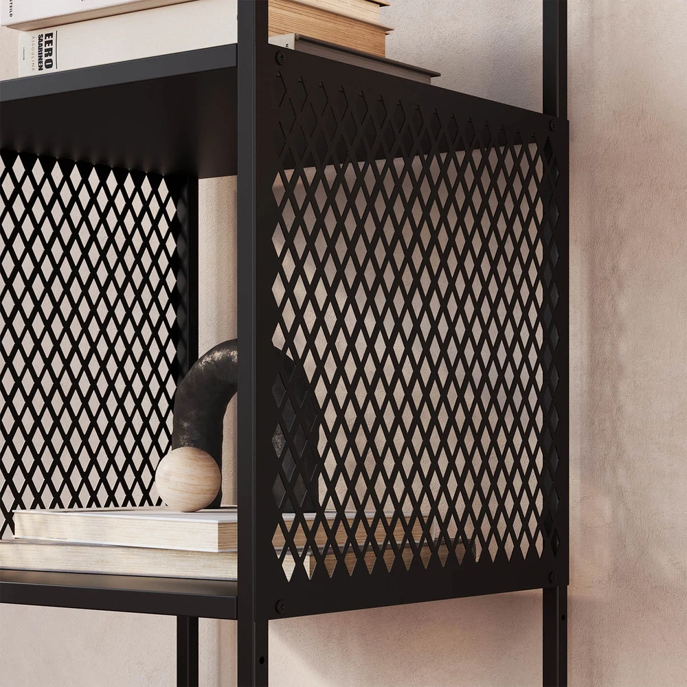 Estante Multiuso Industrial Alta com 4 Prateleiras Preto Z54 - Mpozenato