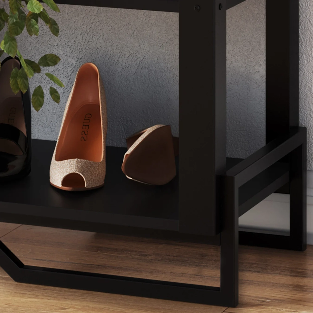 Aparador Industrial Sala de Estar 134cm Telado Rebu Preto Z54 - Mpozenato