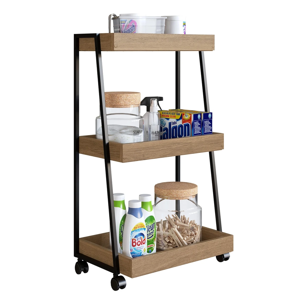 Carrinho Organizador Fruteira Industrial Multiuso Lino Mel Z54 - Mpozenato