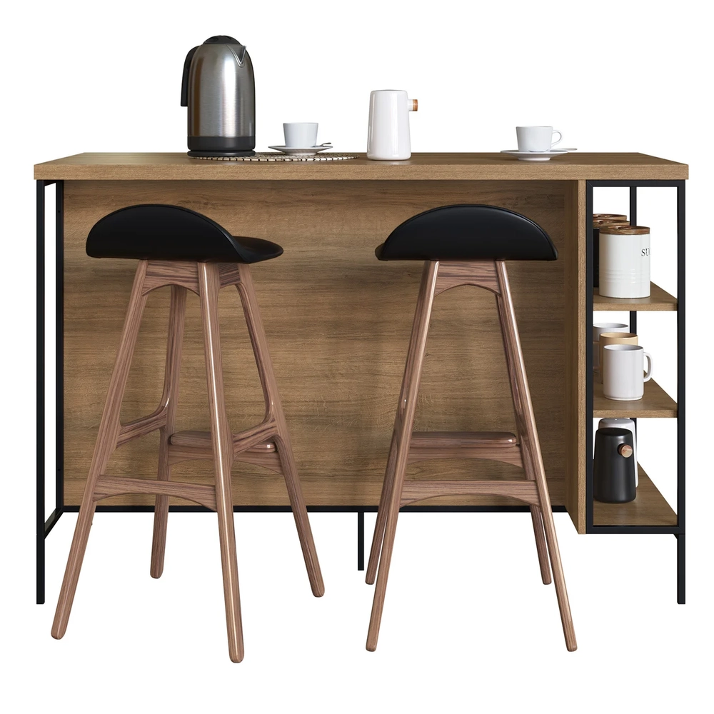 Mesa Bancada Ilha Industrial 2 Portas Jenny Mel Z54        - Mpozenato