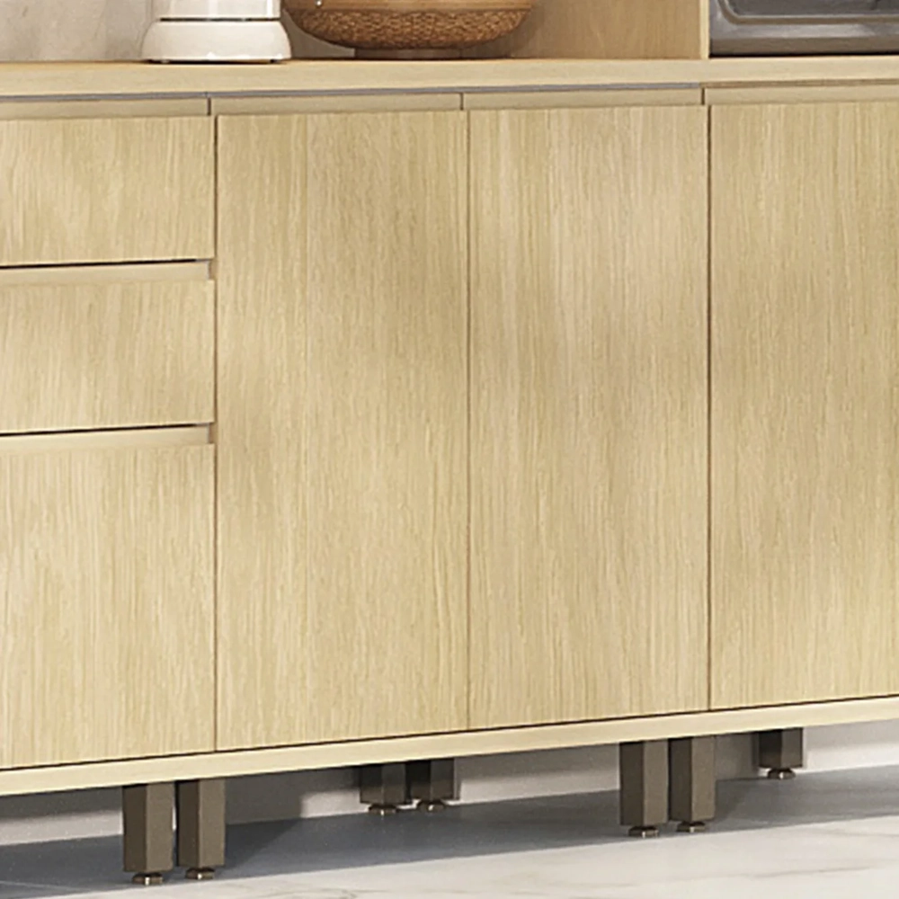 Balcão de Cozinha Tampo 80cm 2 Portas Pierre Carvalho L01 - Mpozenato