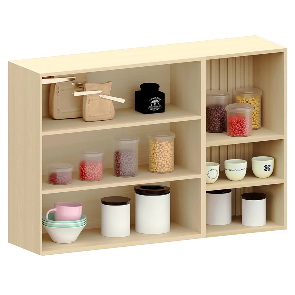 Armário de Cozinha 120cm 2 Portas Pierre Carvalho/Cinza L01 - Mpozenato