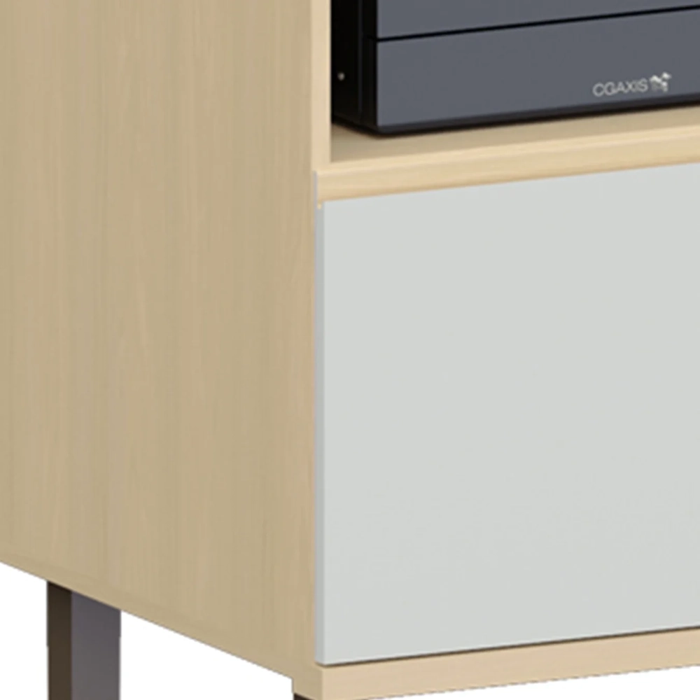 Paneleiro Cozinha Torre Quente 70cm Pierre Carvalho/Cinza L01 - Mpozenato