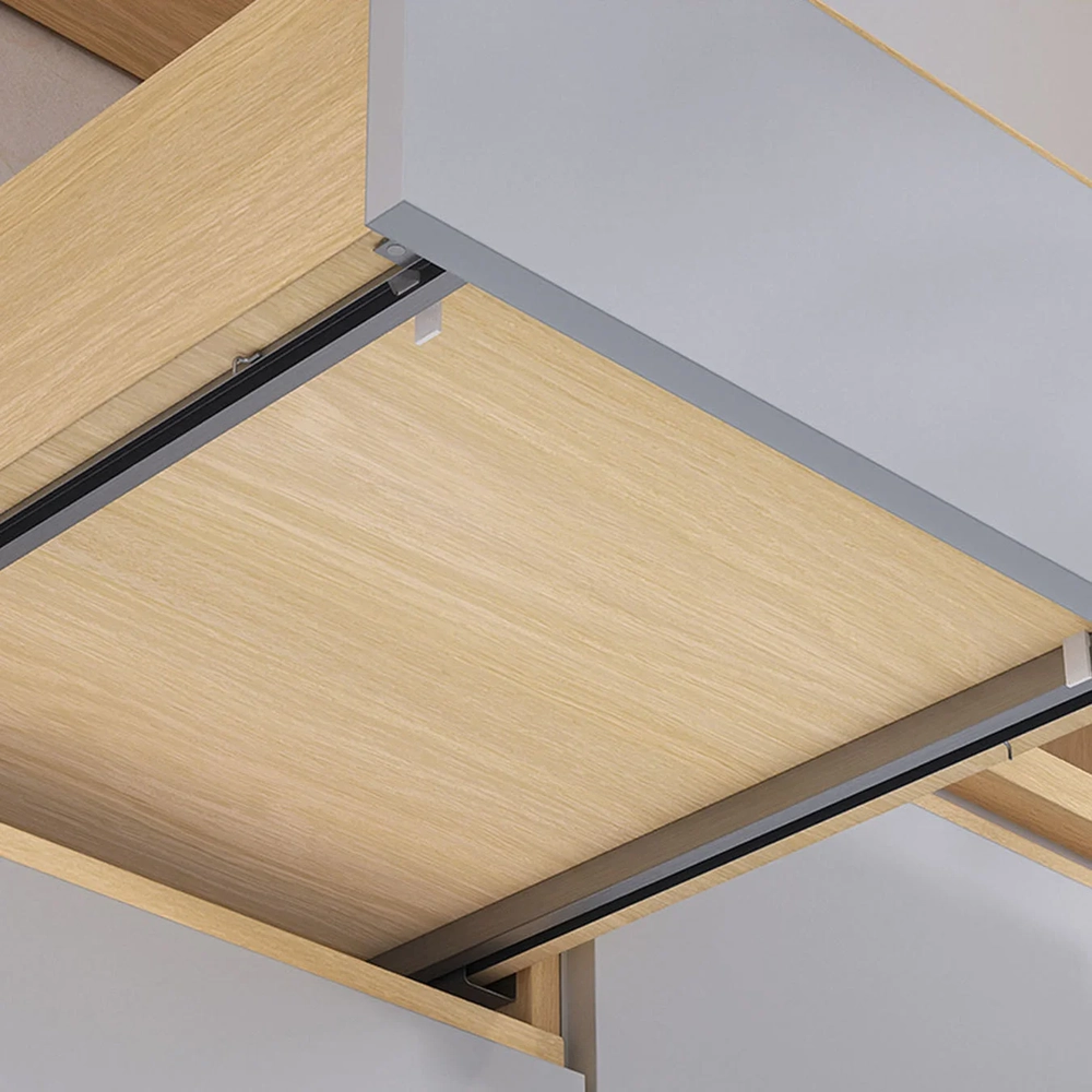 Balcão de Cozinha Tampo e Ilha 164cm Pierre Carvalho/Cinza L01 - Mpozenato