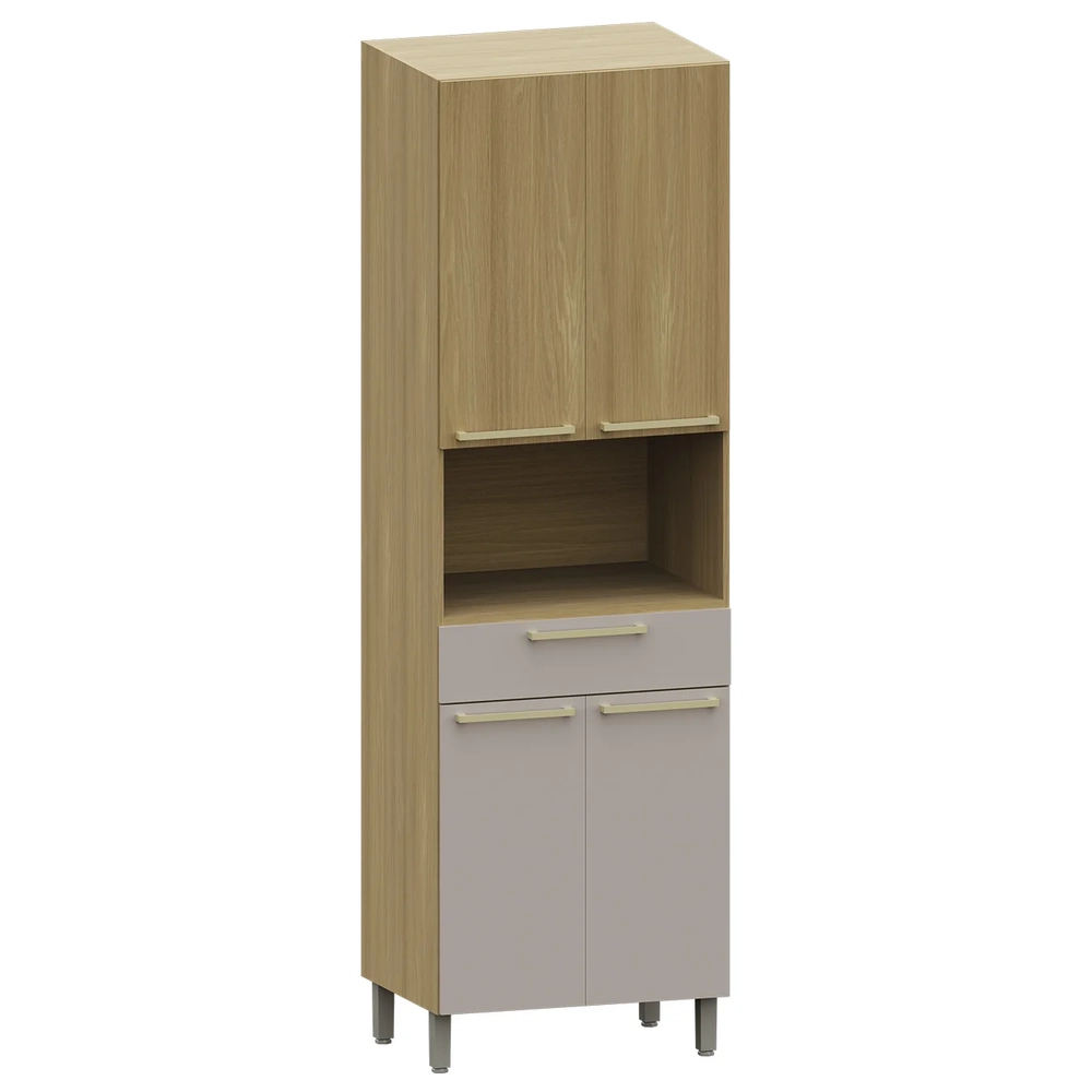 Paneleiro Cozinha Para Micro-ondas Mirella Freijó/Cinammon L01 - Mpozenato