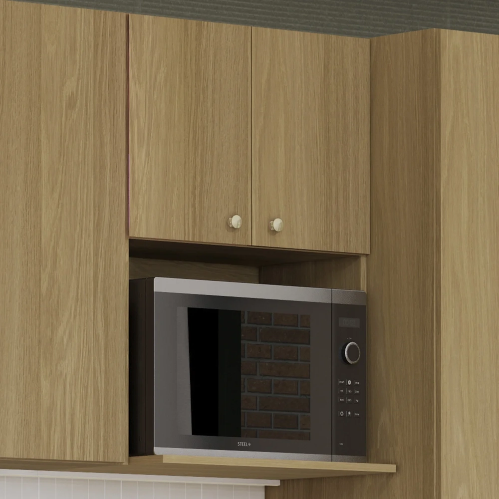 Armário de Cozinha 60cm Com Nicho Micro-ondas Mirella Freijó L01 - Mpozenato
