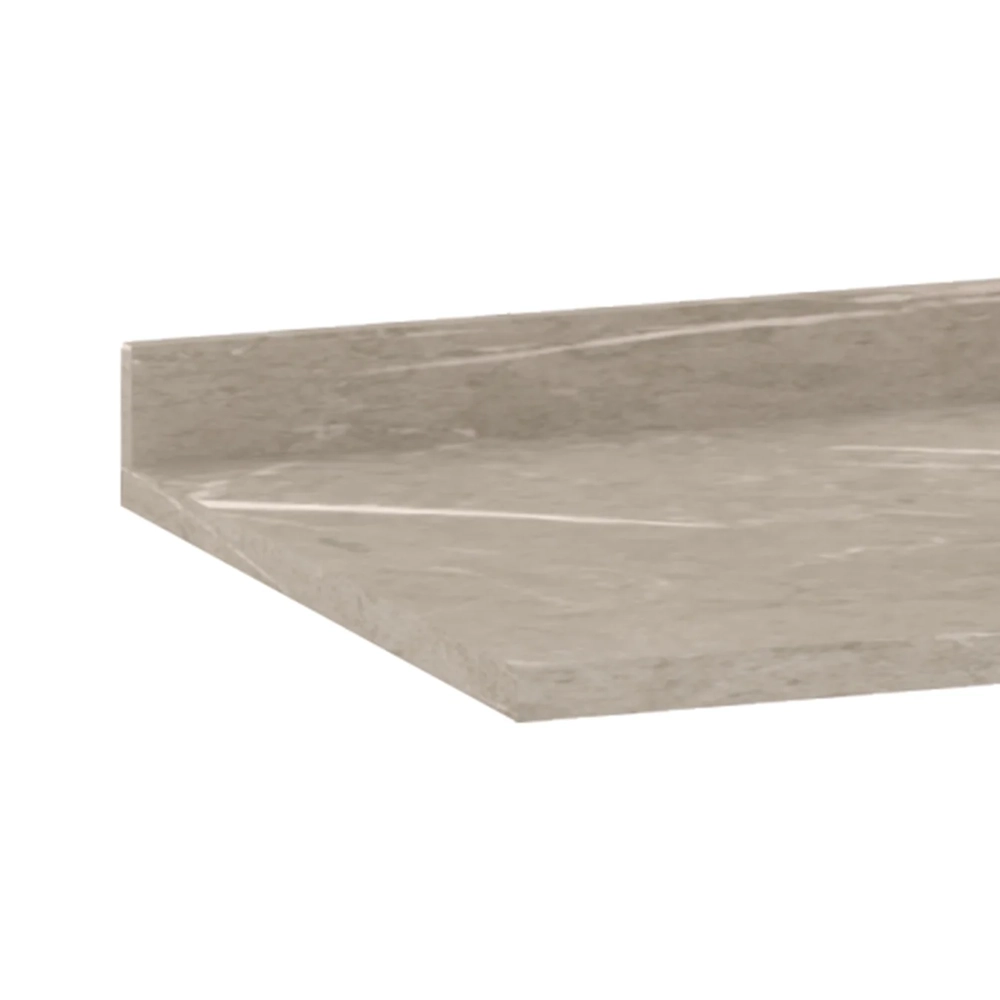 Tampo Para Balcão de Cozinha 120cm Mirella Quartzo Bege L01 - Mpozenato