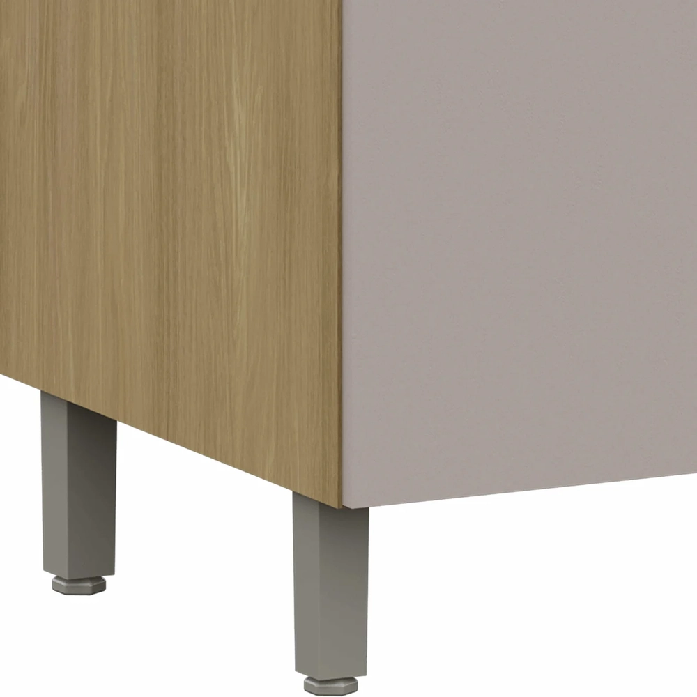 Balcão de Cozinha Com Tampo 60cm 2 Portas Mirella Freijó/Cinammon L01 - Mpozenato