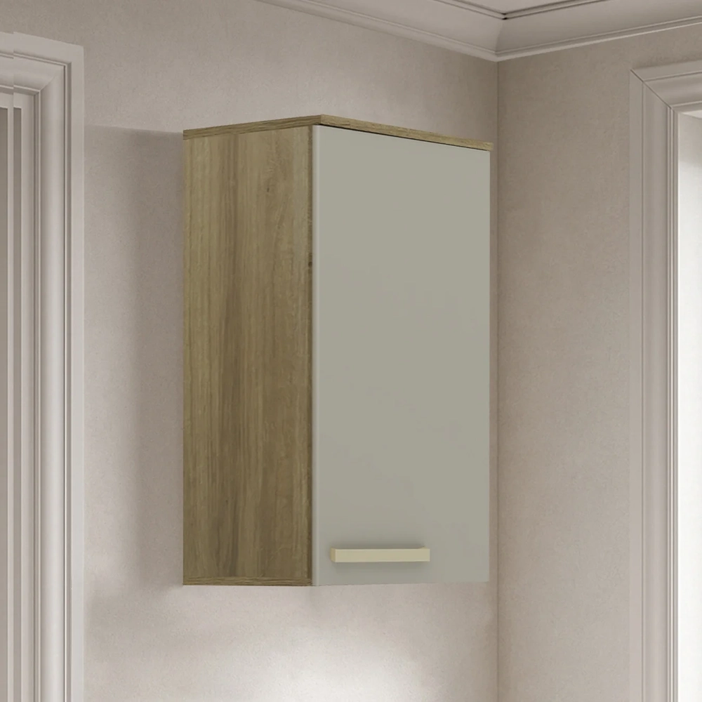 Armário de Cozinha Aéreo 40cm 1 Porta Nádia Mocca/Avelã L01 - Mpozenato