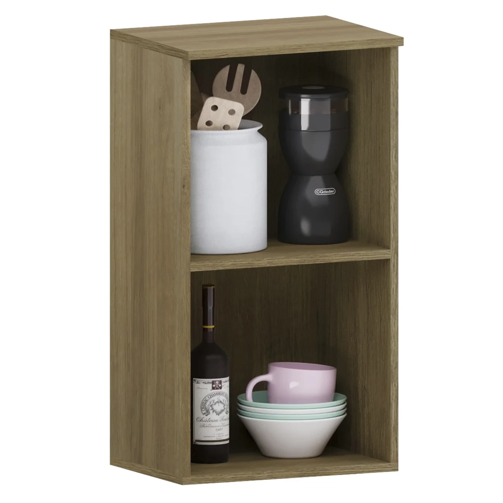 Armário de Cozinha Aéreo 40cm 1 Porta Nádia Mocca/Avelã L01 - Mpozenato