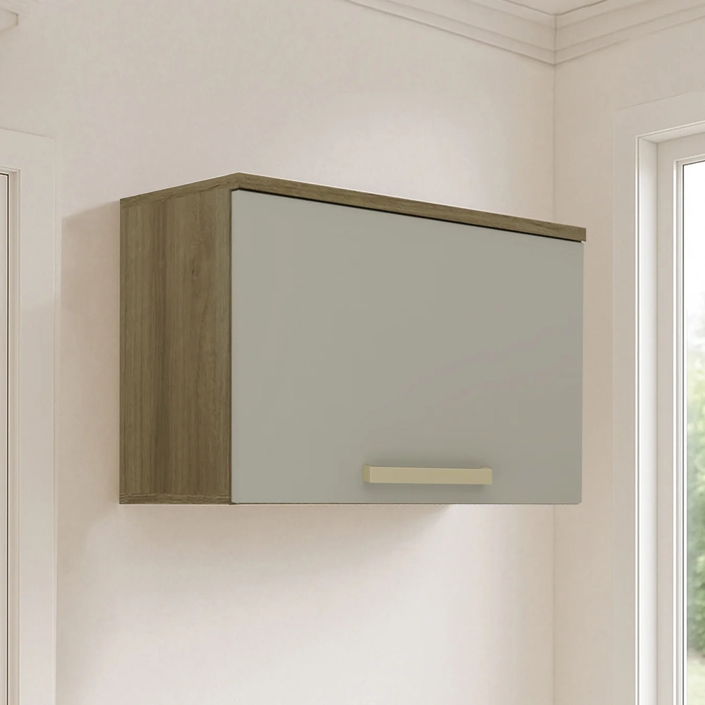 Armário de Cozinha 60cm Com 1 Porta Nádia Mocca/Avelã L01 - Mpozenato