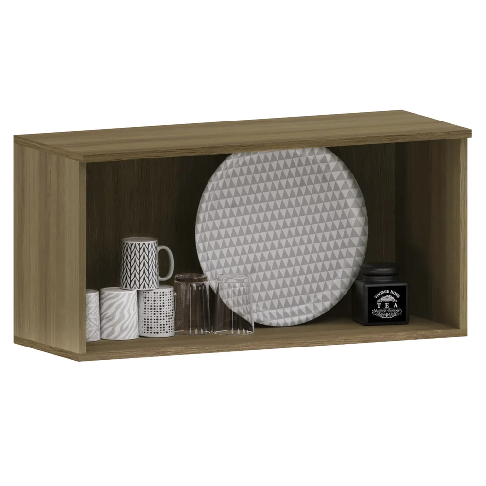 Armário de Cozinha 80cm Com 1 Porta Nádia Mocca/Avelã L01 - Mpozenato