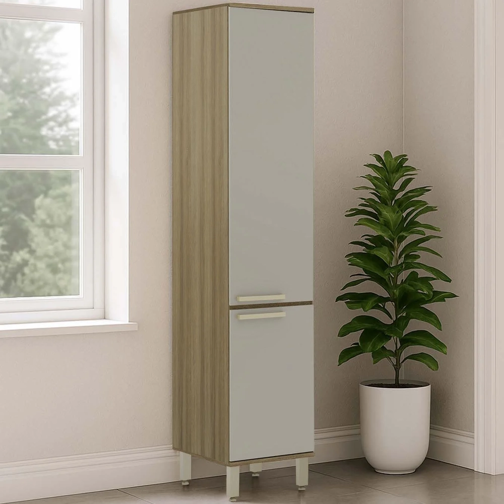 Paneleiro Armário de Cozinha 40cm 2 Portas Nádia Mocca/Avelã L01 - Mpozenato