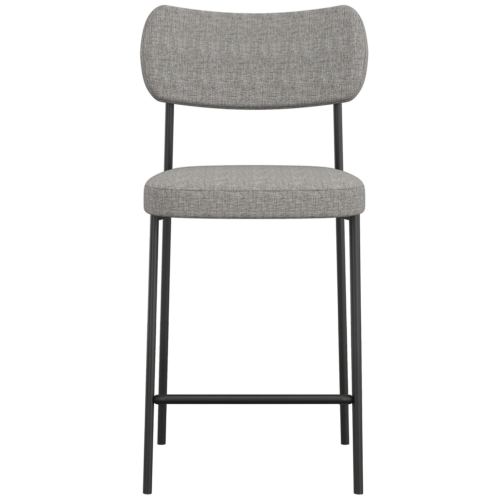 Banqueta Cozinha Média Milli Linho Cinza A14                - Mpozenato