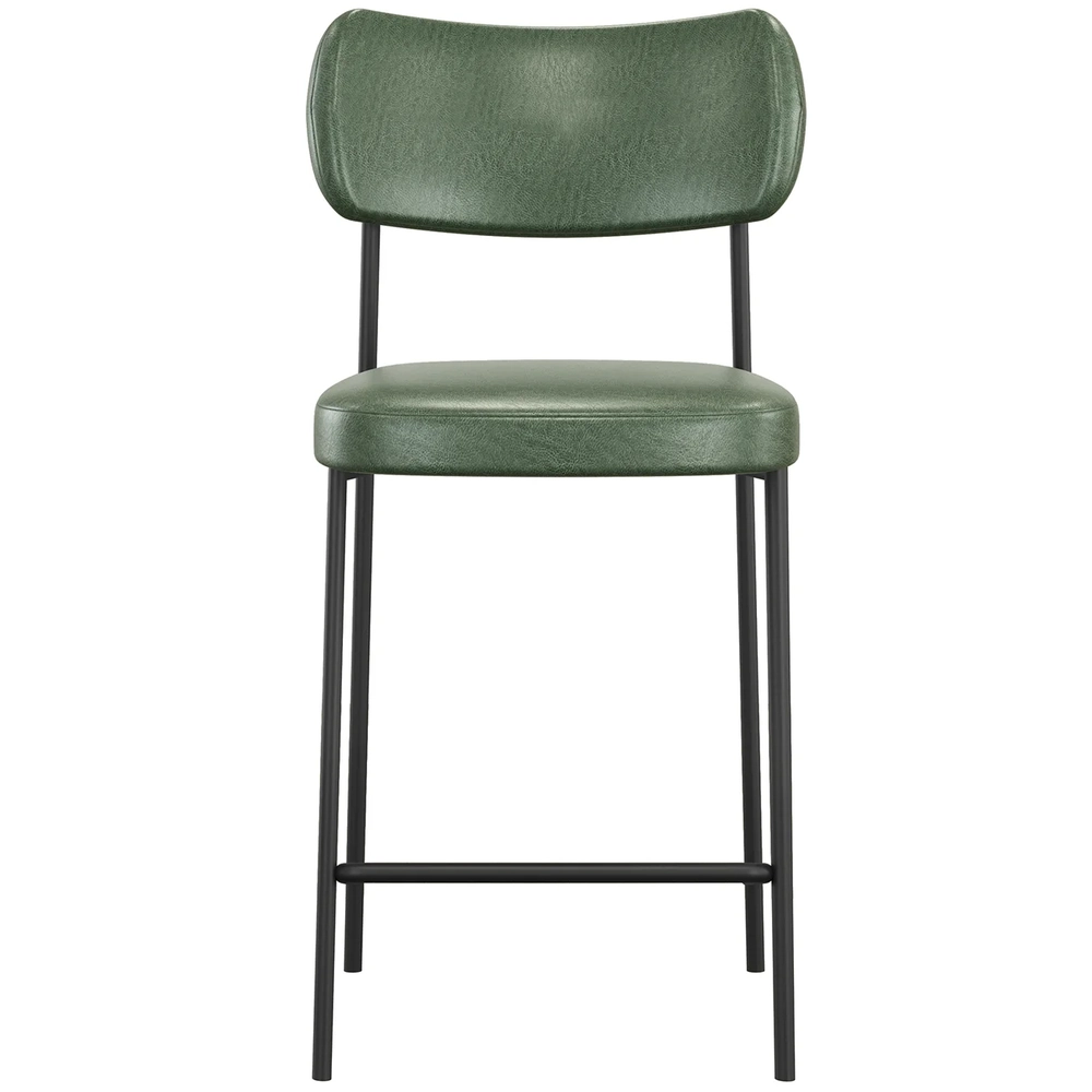 Banqueta Cozinha Média Milli Sintético Verde A14            - Mpozenato