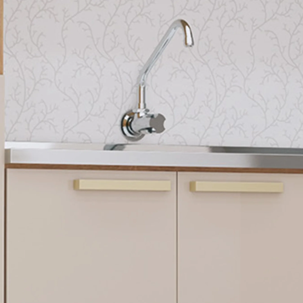 Armário Cozinha 4 Peças CP01 Com Pia Nádia Mocca/Avelã L01 - Mpozenato