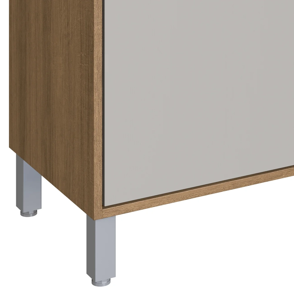 Gabinete Banheiro 80cm e Espelheira 70cm Clari Mel/Arenas F10 - Mpozenato