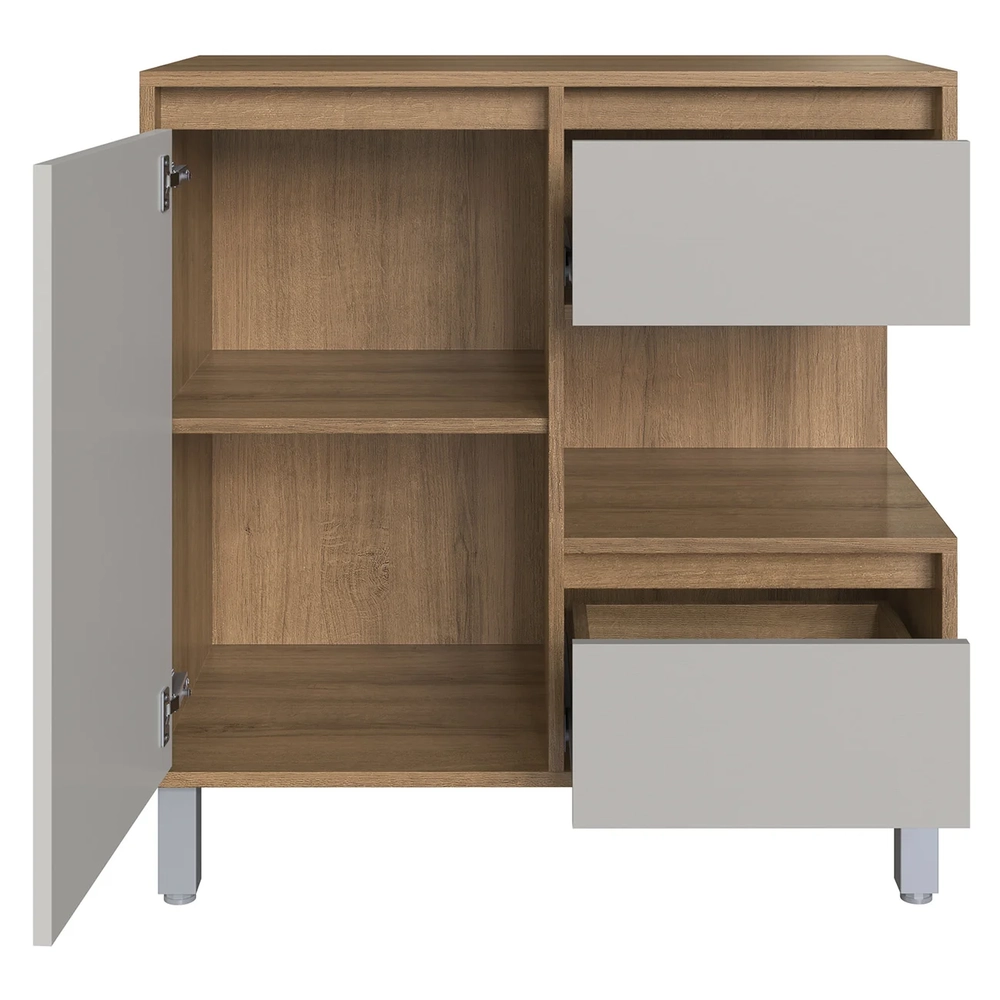 Gabinete de Banheiro 80cm Para Cuba 1 Porta Clari Mel/Arenas F10 - Mpozenato