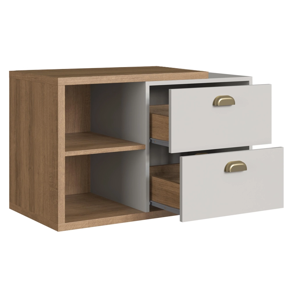 Gabinete de Banheiro 80cm Para Cuba 2 Portas Fael Mel/Arenas F10 - Mpozenato