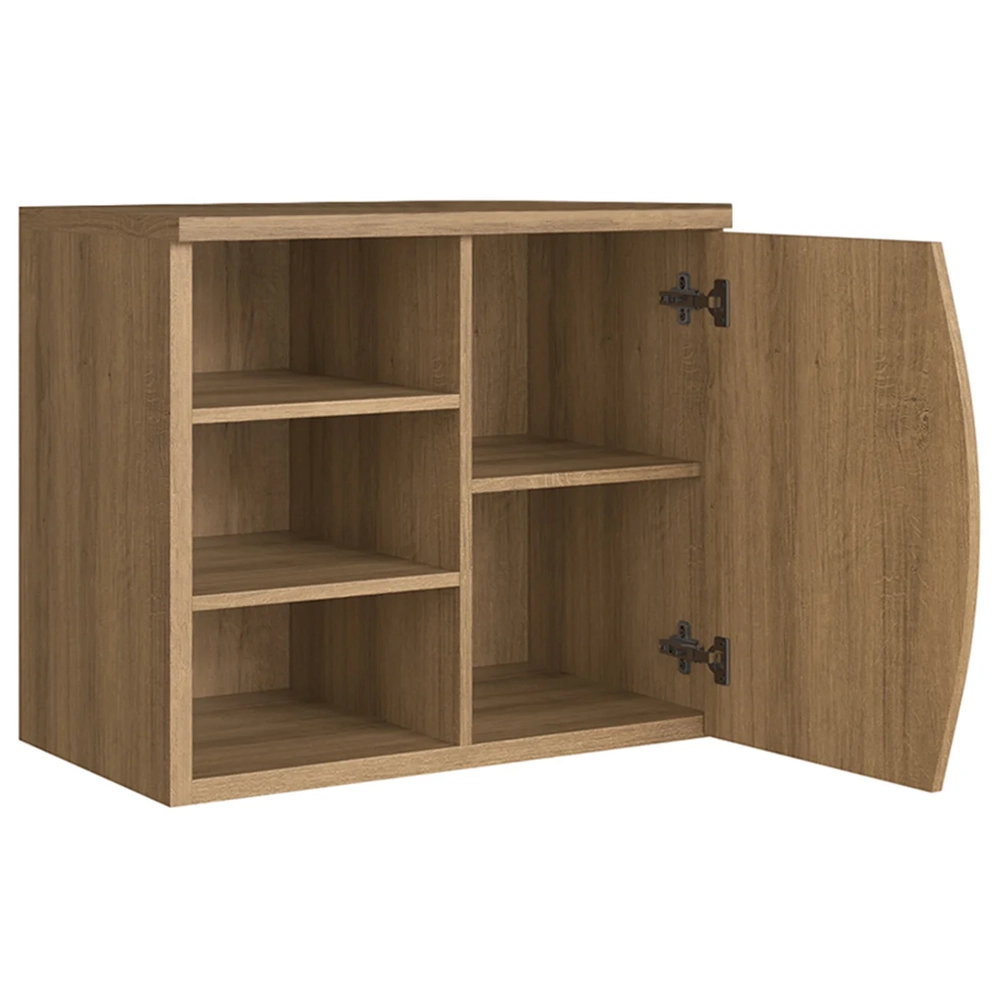 Gabinete de Banheiro 70cm Para Cuba 1 Porta Luanda Mel F10 - Mpozenato