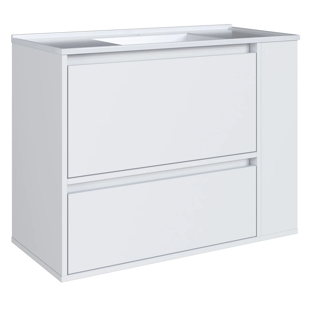 Gabinete de Banheiro 80cm com Lavatório 1 Porta Zeus Branco F10  - Mpozenato