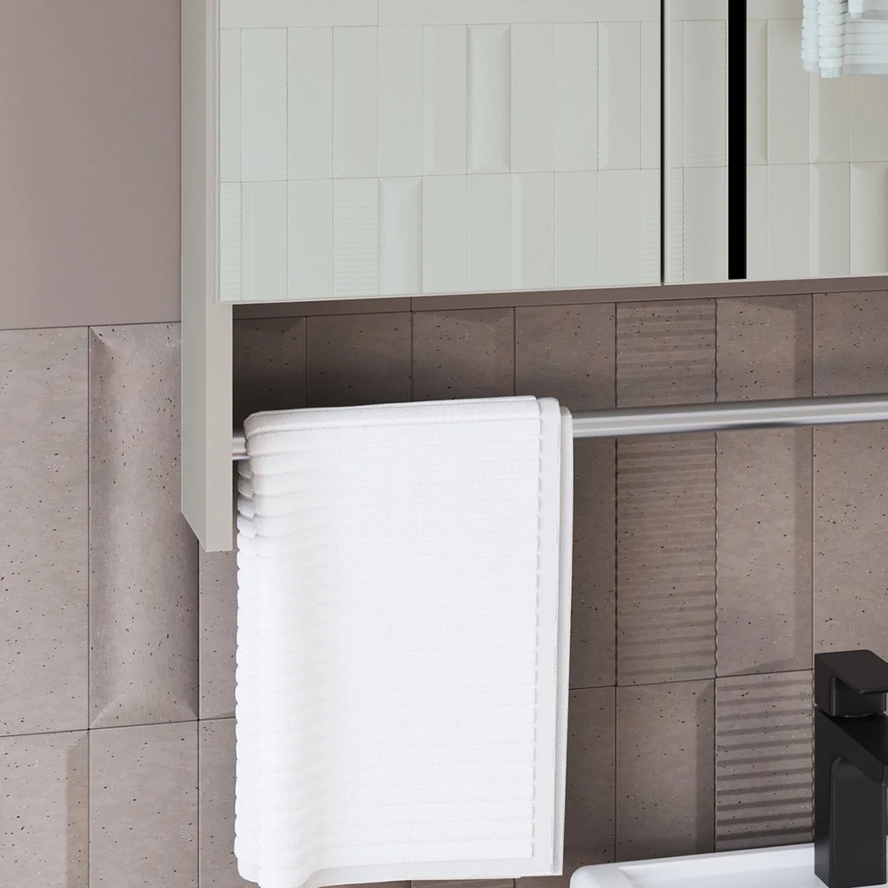 Gabinete Banheiro Para Cuba e Espelheira Eros Mel/Arenas F10 - Mpozenato