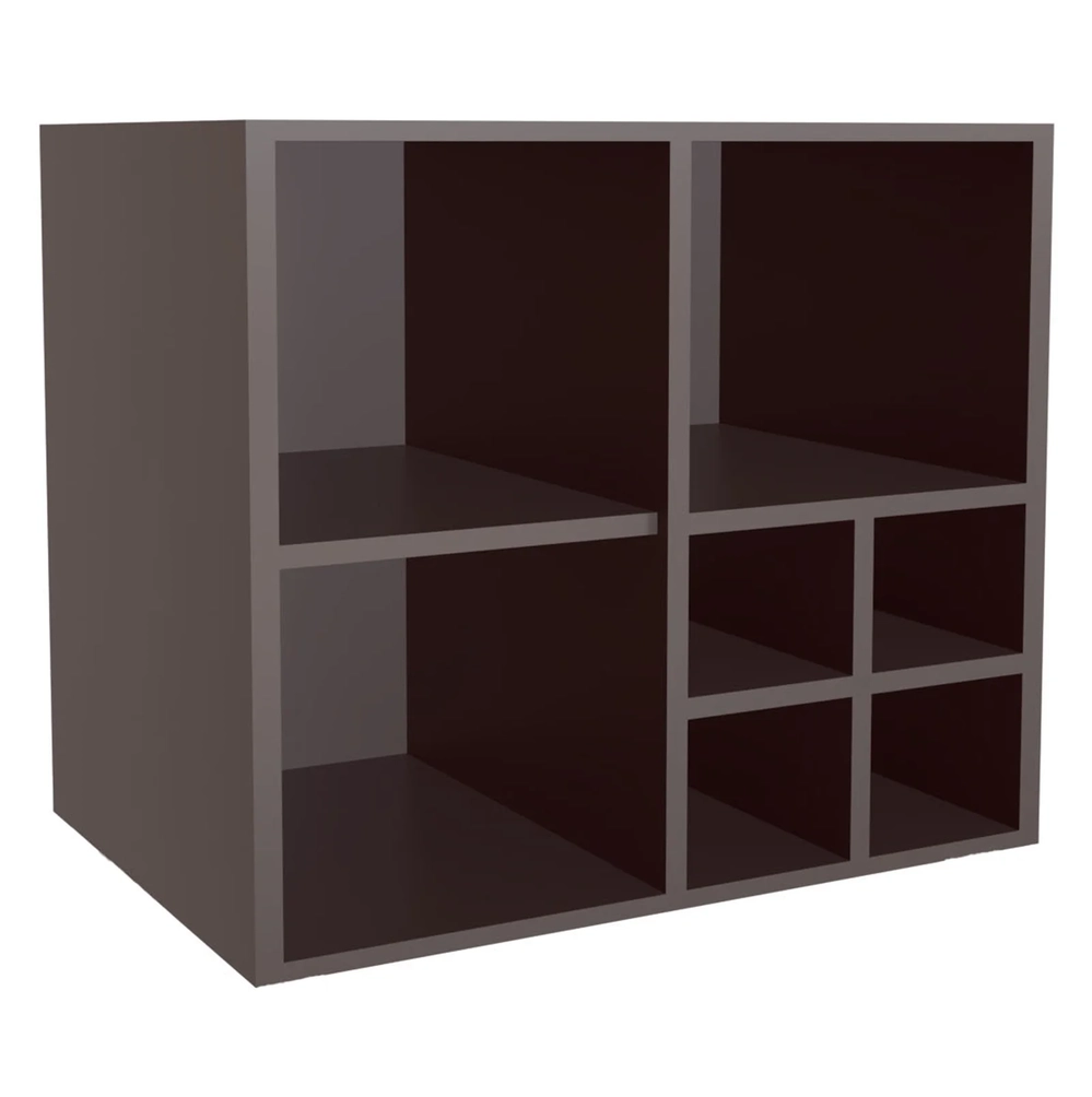 Gabinete Banheiro 68cm Para Cuba 1 Porta Nanna Grafite F10  - Mpozenato