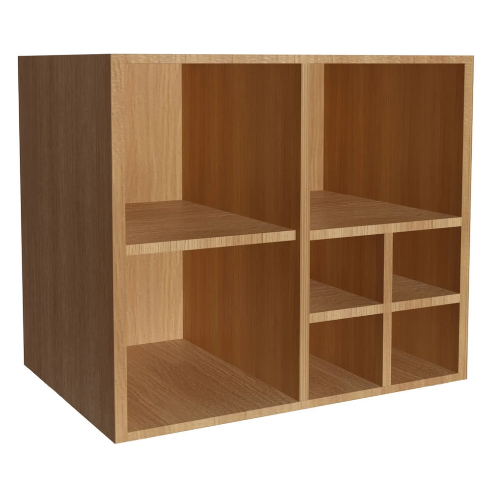 Gabinete Banheiro 68cm Para Cuba 1 Porta Nanna Mel/GrafiteF10 - Mpozenato