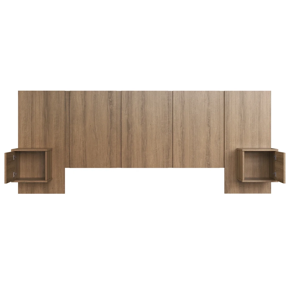 Cabeceira Cama Queen 220cm e Mesas Laterais Ohana Mel A05 - Mpozenato