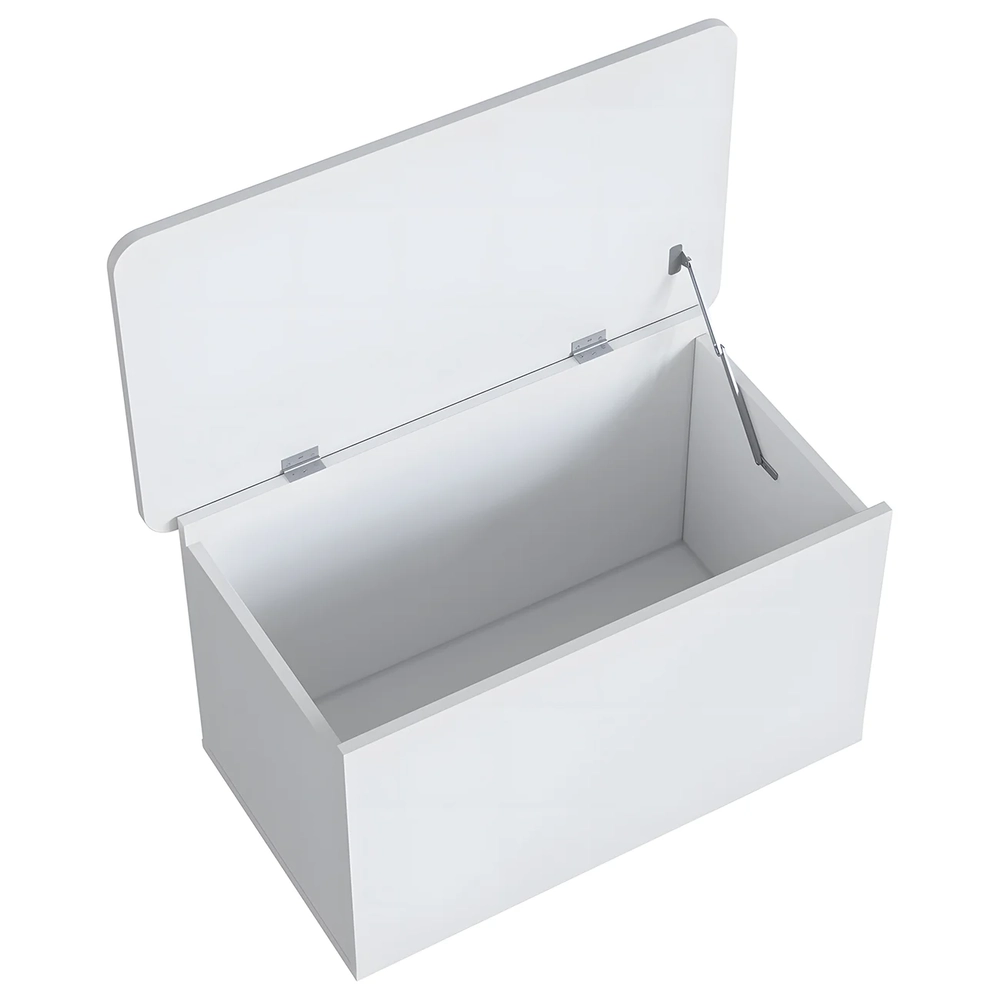 Caixa Organizadora Brinquedos com Rodízio Juno Branco A05  - Mpozenato 