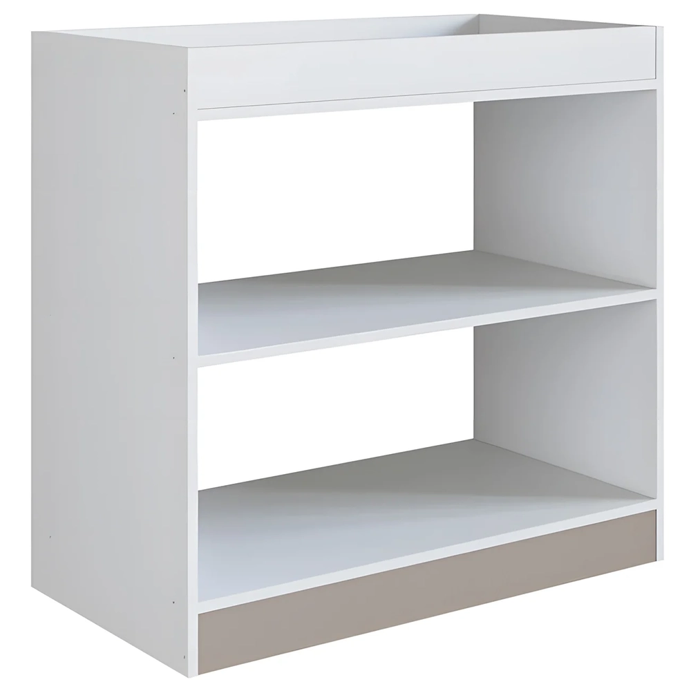 Trocador Bebê Fraldário com 1 Prateleira Juno Branco A05   - Mpozenato 