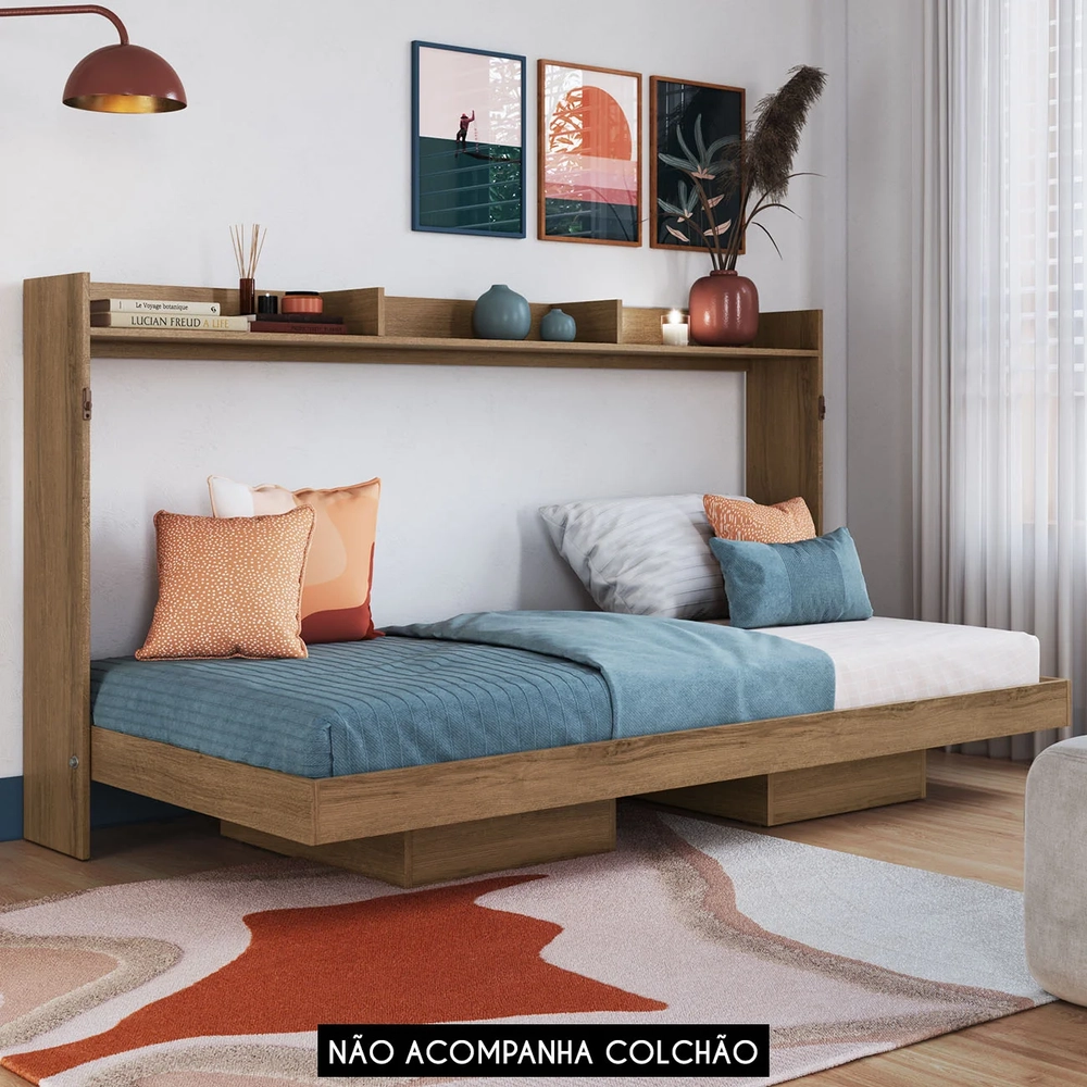 Cama Solteiro Infantil Articulação Horizontal Isis Mel A05  - Mpozenato