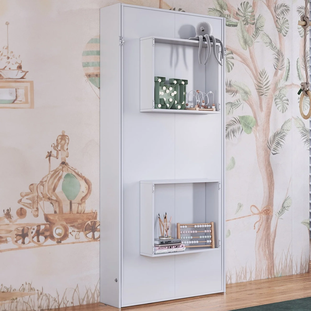 Cama Solteiro Infantil Articulação Vertical Hapi Branco A05 - Mpozenato 