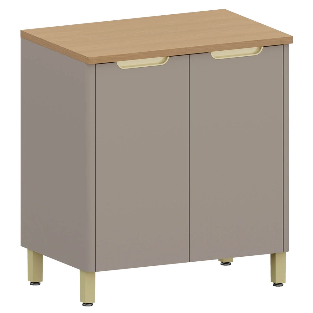 Balcão de Cozinha Com Tampo 80cm 2 Portas Marina Cinammon L01 - Mpozenato