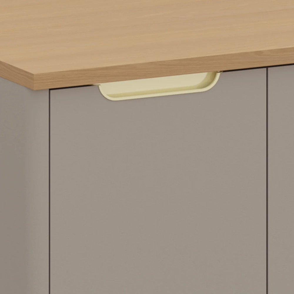 Balcão de Cozinha Com Tampo 80cm 2 Portas Marina Cinammon L01 - Mpozenato