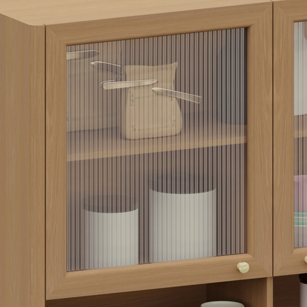 Armário de Cozinha 120cm 2 Portas Com Vidro Marina Freijó L01 - Mpozenato