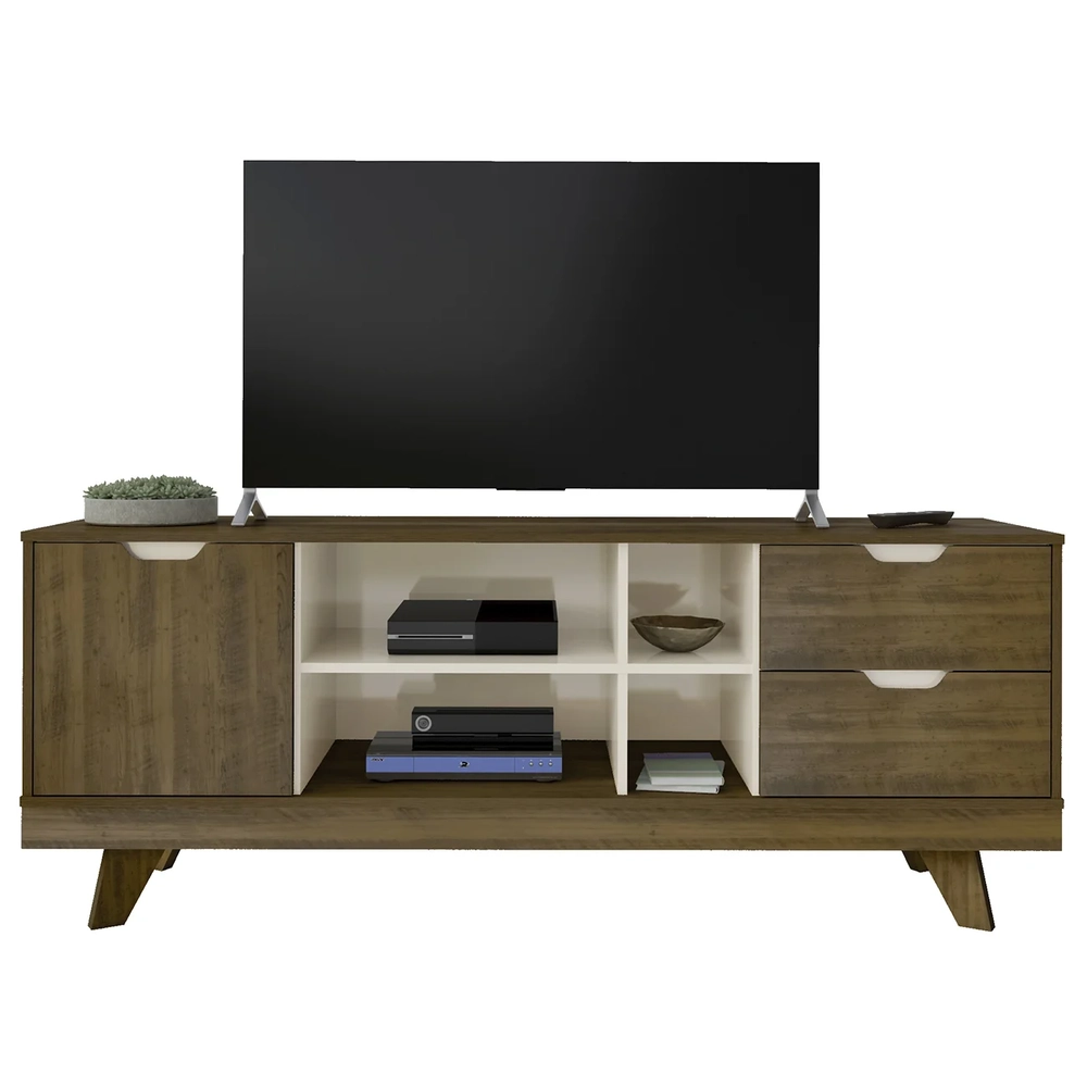 Rack Tv 65 Pol 160cm com 1 Porta Jaina Pinho/Off White A09 - Mpozenato 